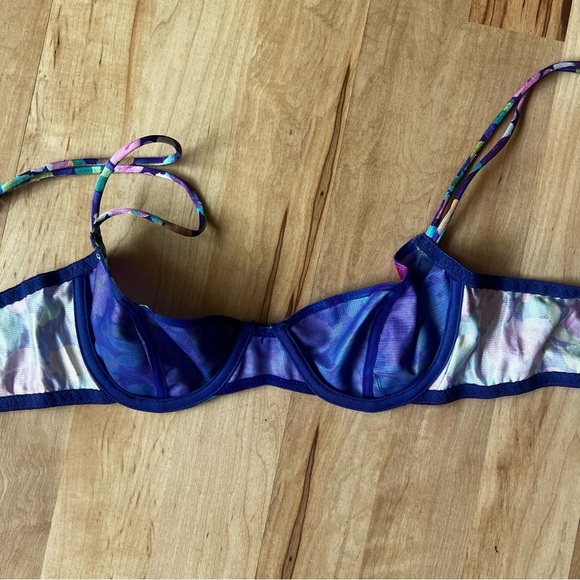 Vintage 80s Colorful Floral Bra by Shape-Mate - Picture 6 of 12